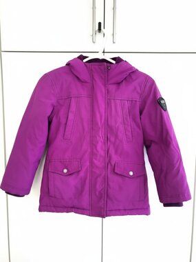 Eckored Girl's Down Jacket with Faux Fur Hood Size Size M (7-8 yrs)